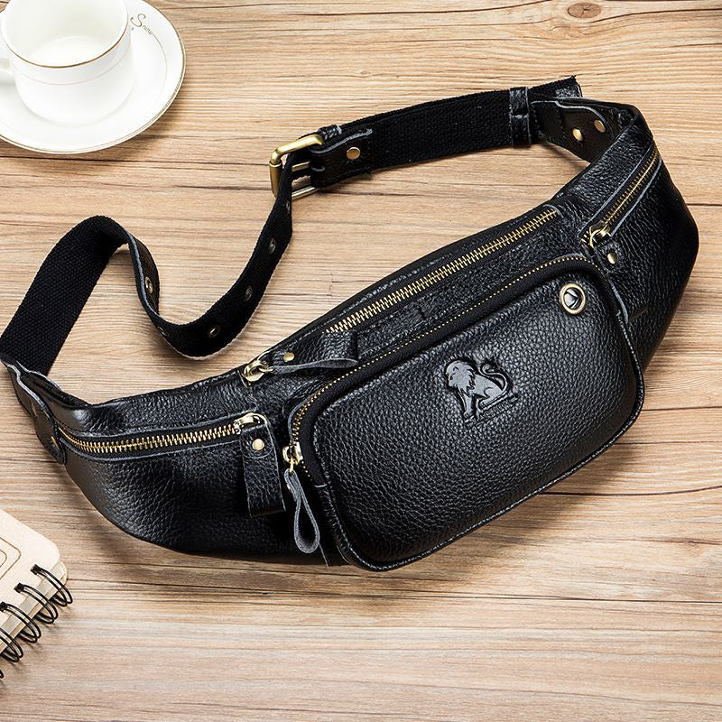 Retro Multi-Pocket Multifunctional Sling Bag Waist Bag
