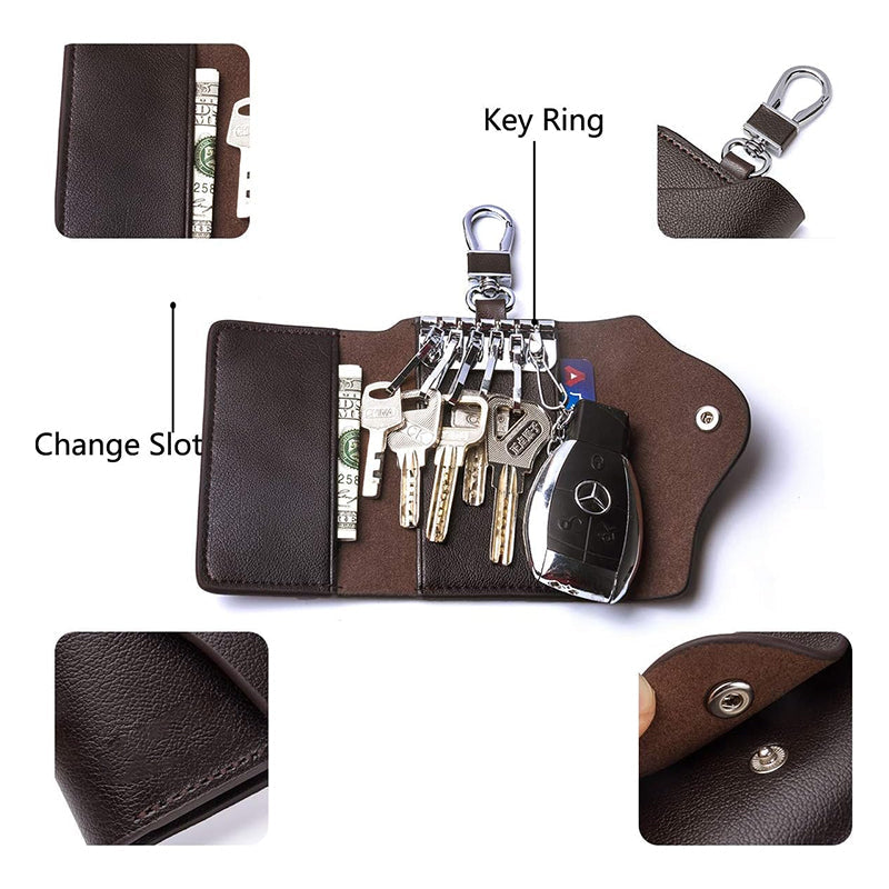 Leather Car Keychain Wallet