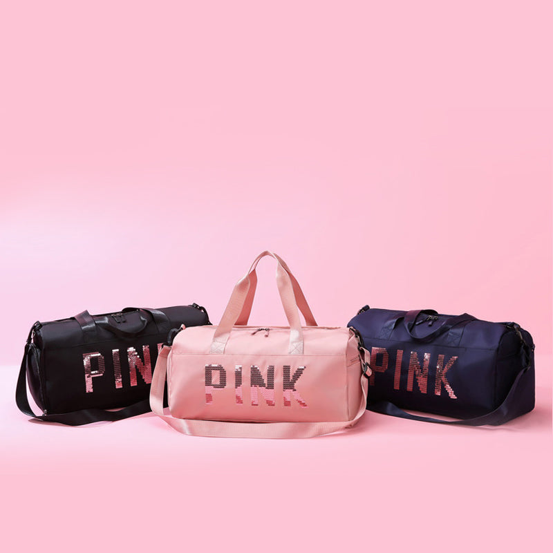 Nylon Pink Fitness Bag