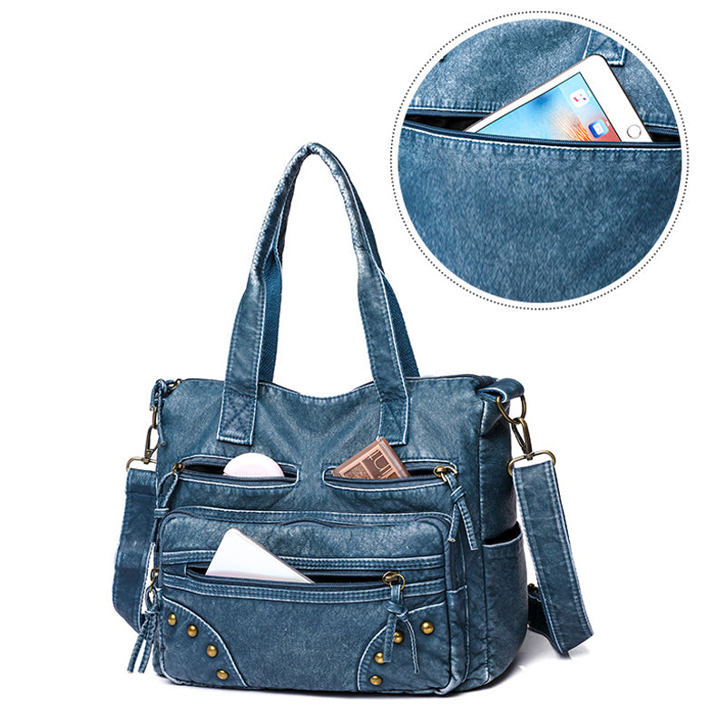 Denim Color Tote Handbags