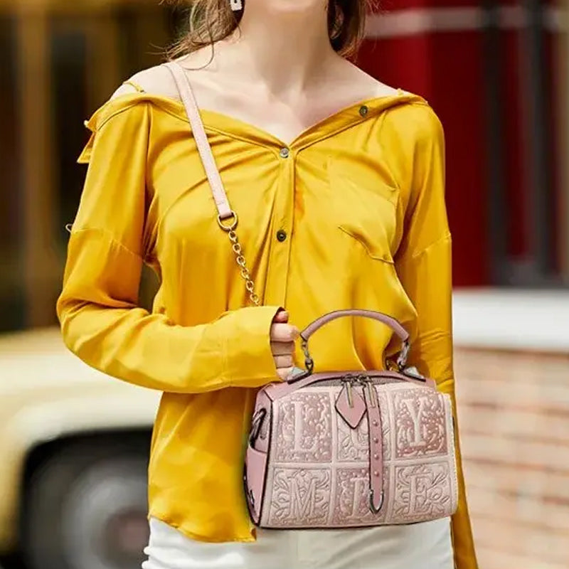 Embroidered Messenger Bag