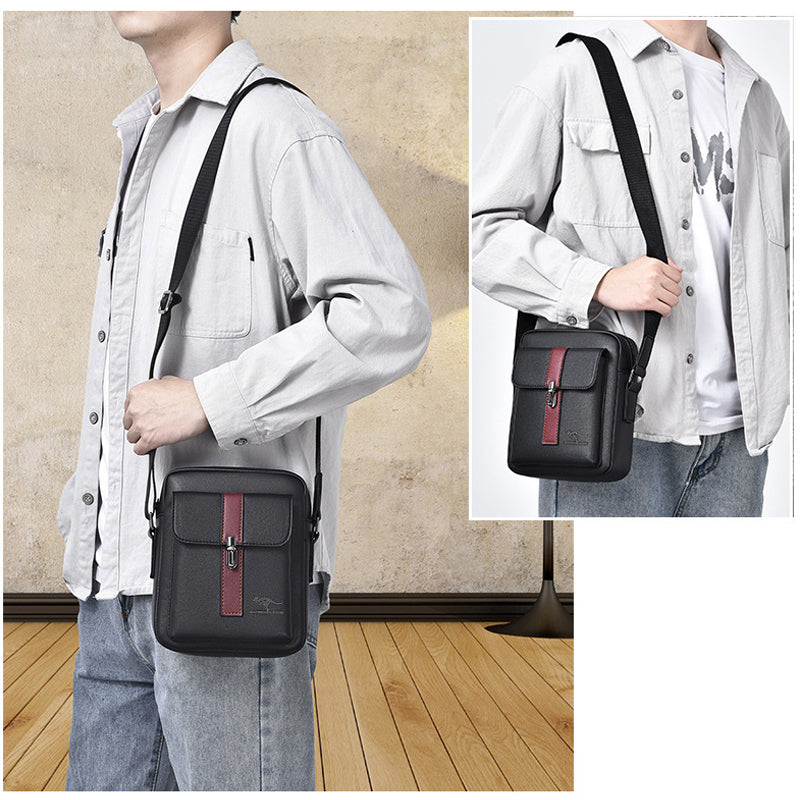 Messenger Bag for Men Soft PU Leather
