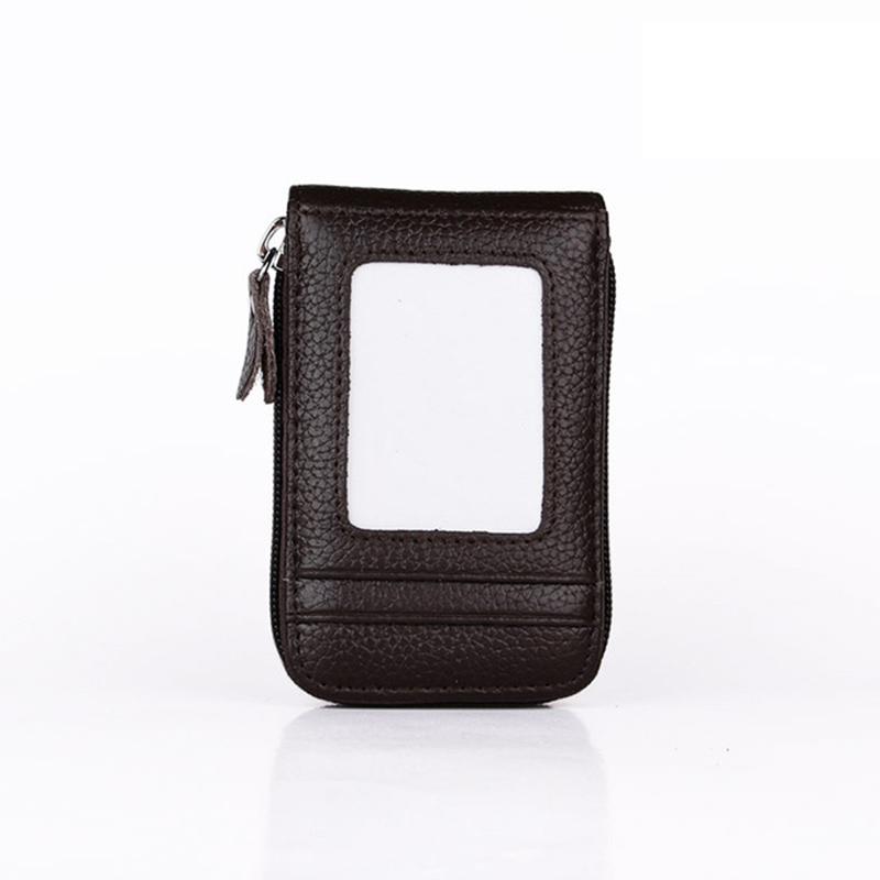 RFID Anti-theft Brushed Leather Organ Card Holder, Multi-slot Wallet