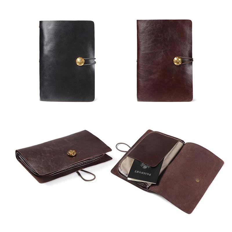 Men's Leather Large Capacity Clutch Wallet, Vintage Card Holder