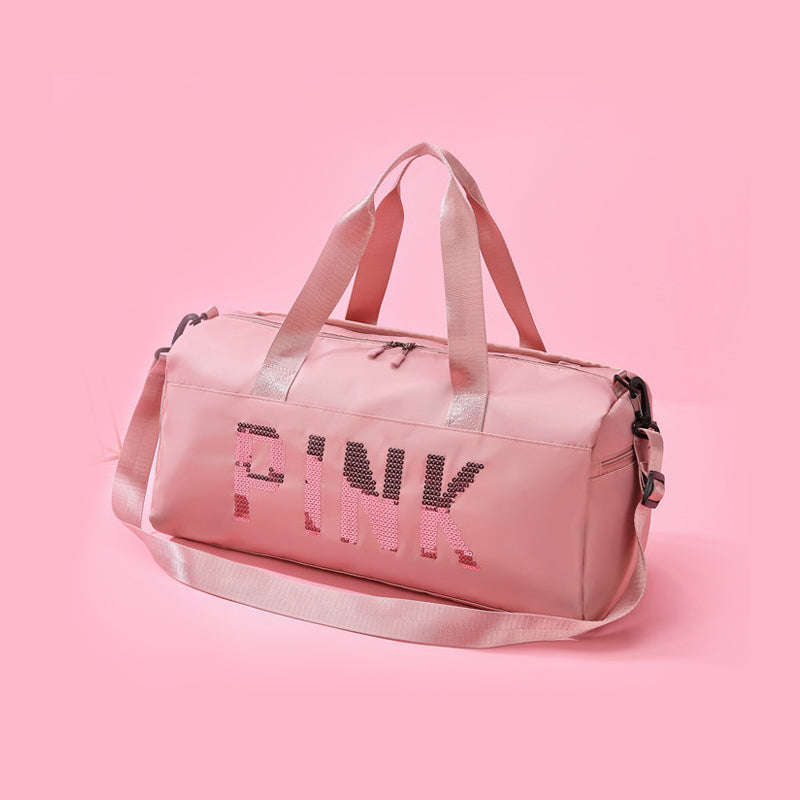 Nylon Pink Fitness Bag