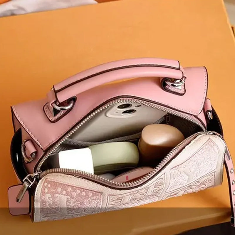 Embroidered Messenger Bag