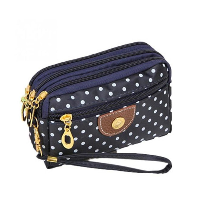 Ladies Coin Multilayer Mini Canvas Bag