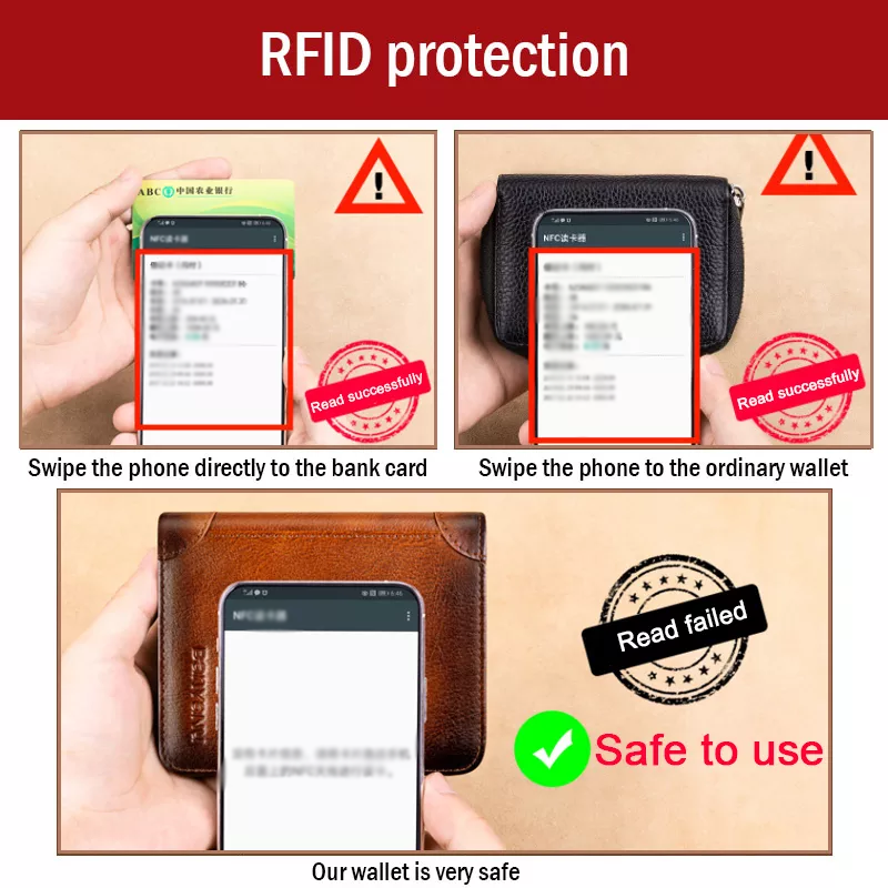 Men's Short Rubbed Color Trifold Short RFID Wallet, Large Capacity Card Holder