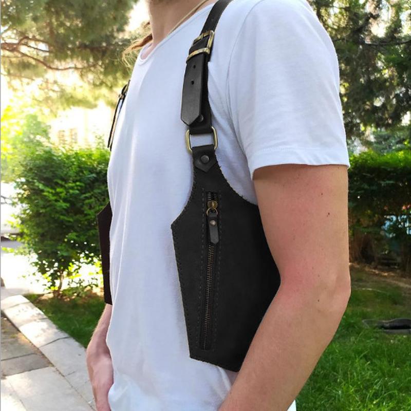 Double Shoulder Armpit Bag, Snatch-proof Vintage Bag