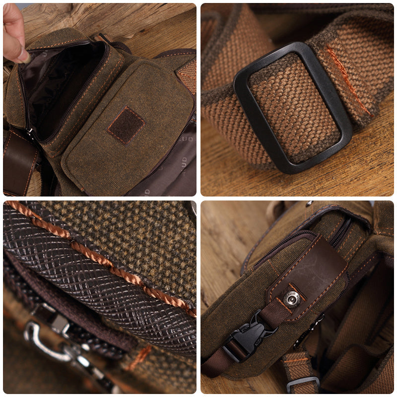 Leg Bag For Men Durable Vertical Outdoor Sports Canvas Bag
