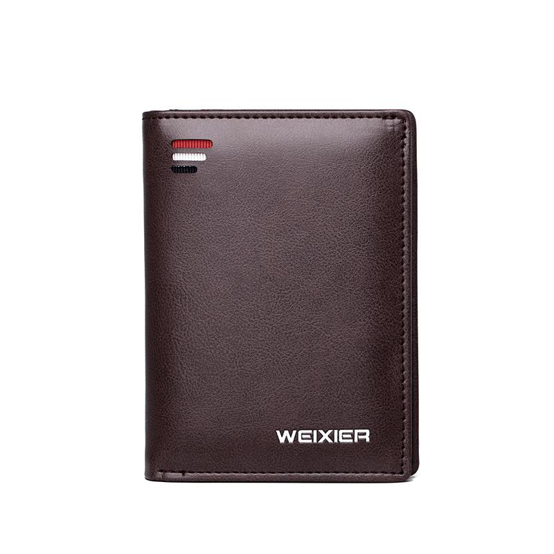 Men's Multi-slot Bifold retro short Wallet, Purse with Zip Coin Pocket