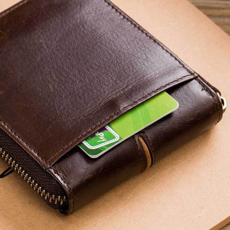 Men RFID Blocking Multi-slot Wallet