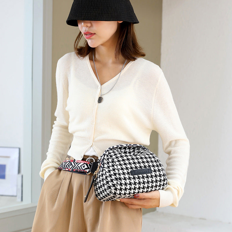 Houndstooth Small Bag