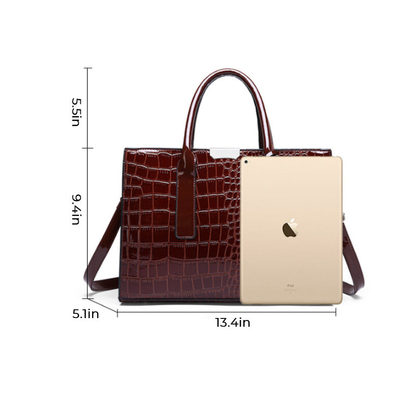 Crocodile Pattern Leather Ladies Handbag
