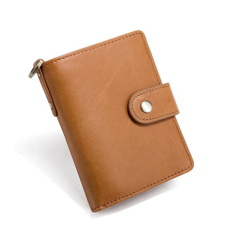 RFID Blocking Bifold Vertical Men's Wallets, Soft Leather Card Holder Purse with Zipper Coin Pocket