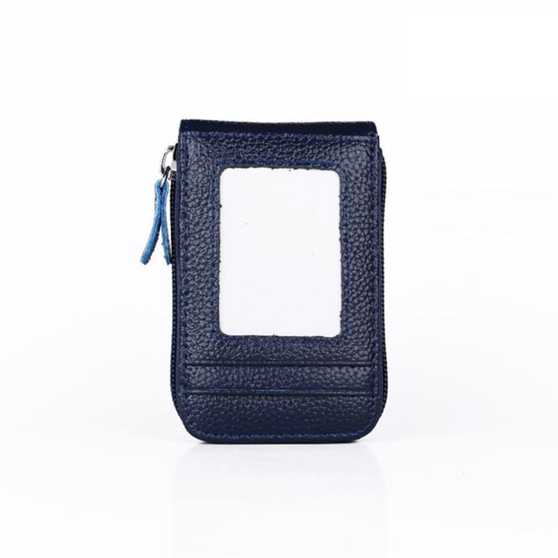 RFID Anti-theft Brushed Leather Organ Card Holder, Multi-slot Wallet