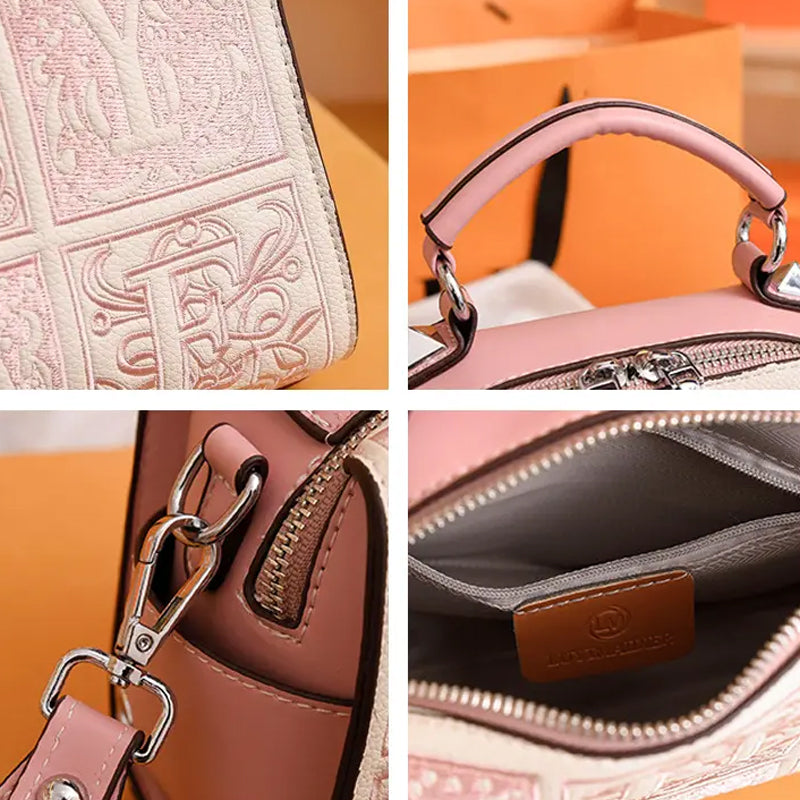 Embroidered Messenger Bag