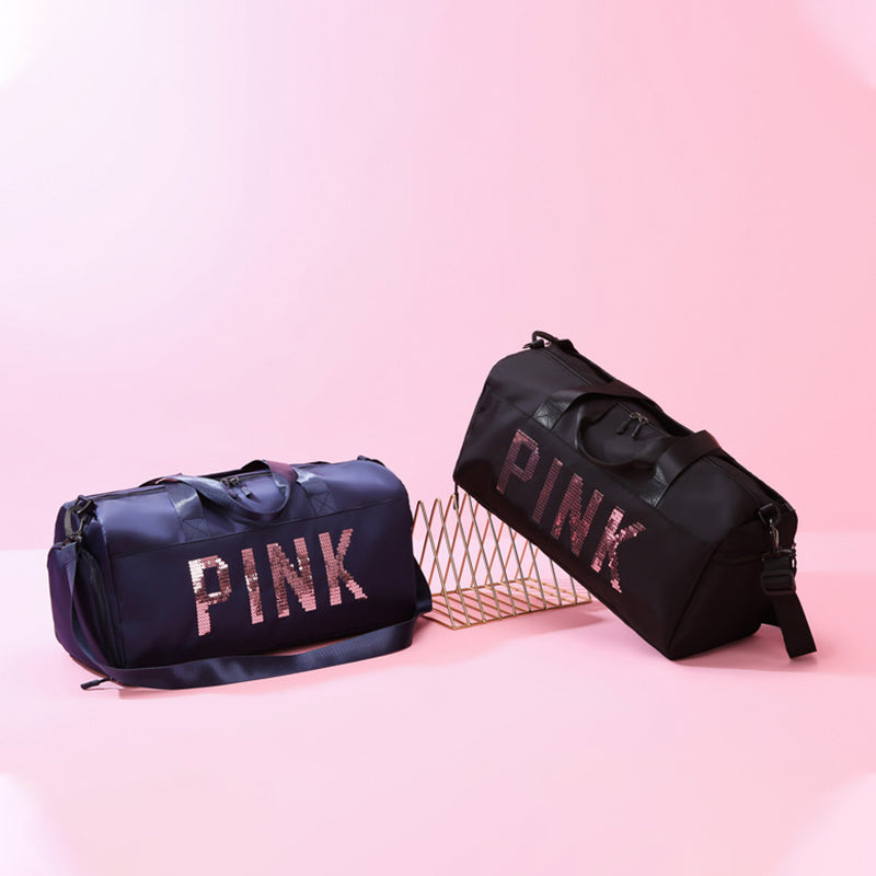 Nylon Pink Fitness Bag