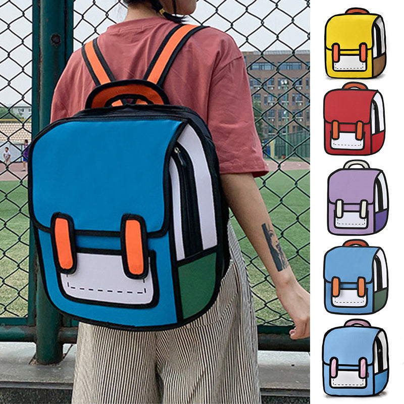 2D Cartoon Funny Backpack