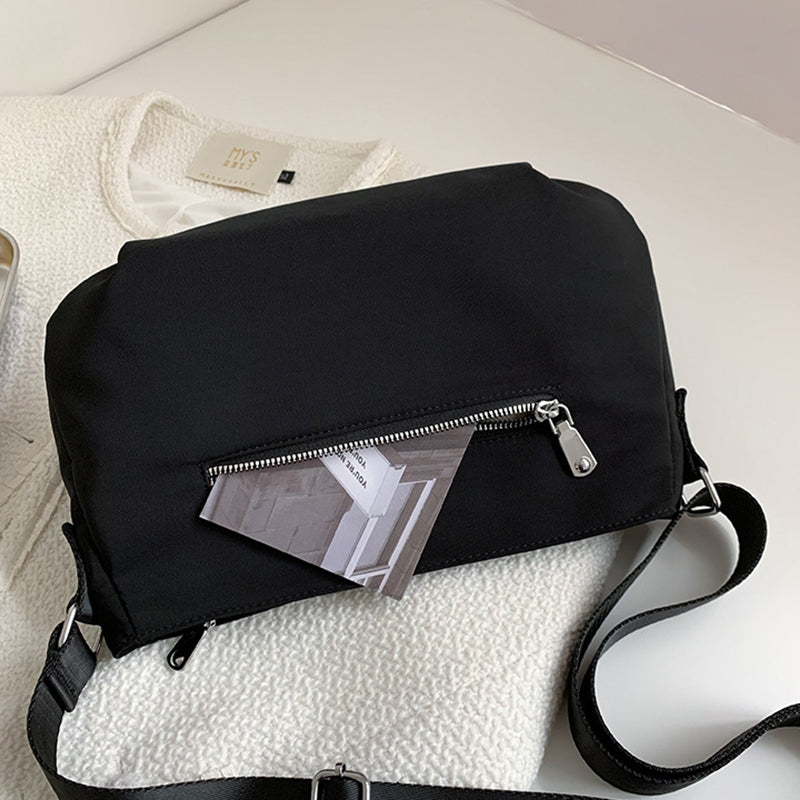 Classic Solid Nylon Crossbody Bag