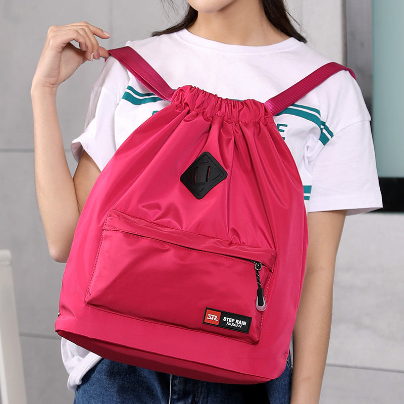 Drawstring Folding Backpack Outdoor Travel Bag