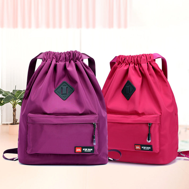 Drawstring Folding Backpack Outdoor Travel Bag