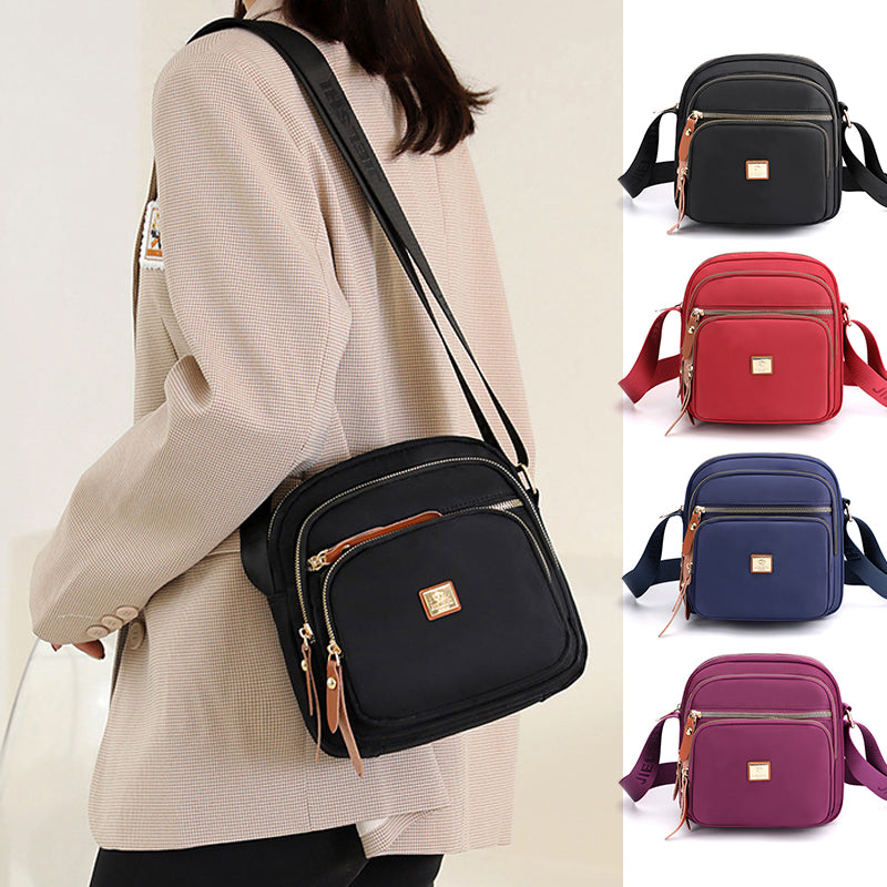 Women's Multi Pocket Nylon Shoulder Bag