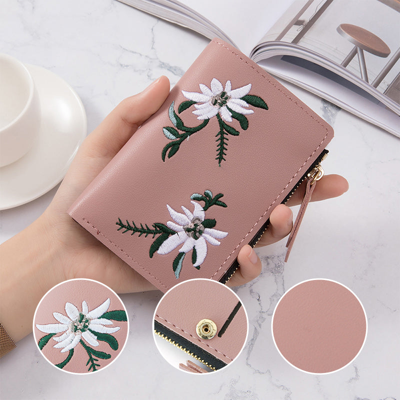 Embroid Women Short Wallets