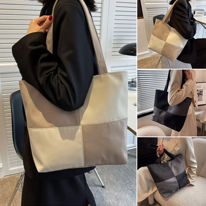 Patchwork Check Shoulder Bag