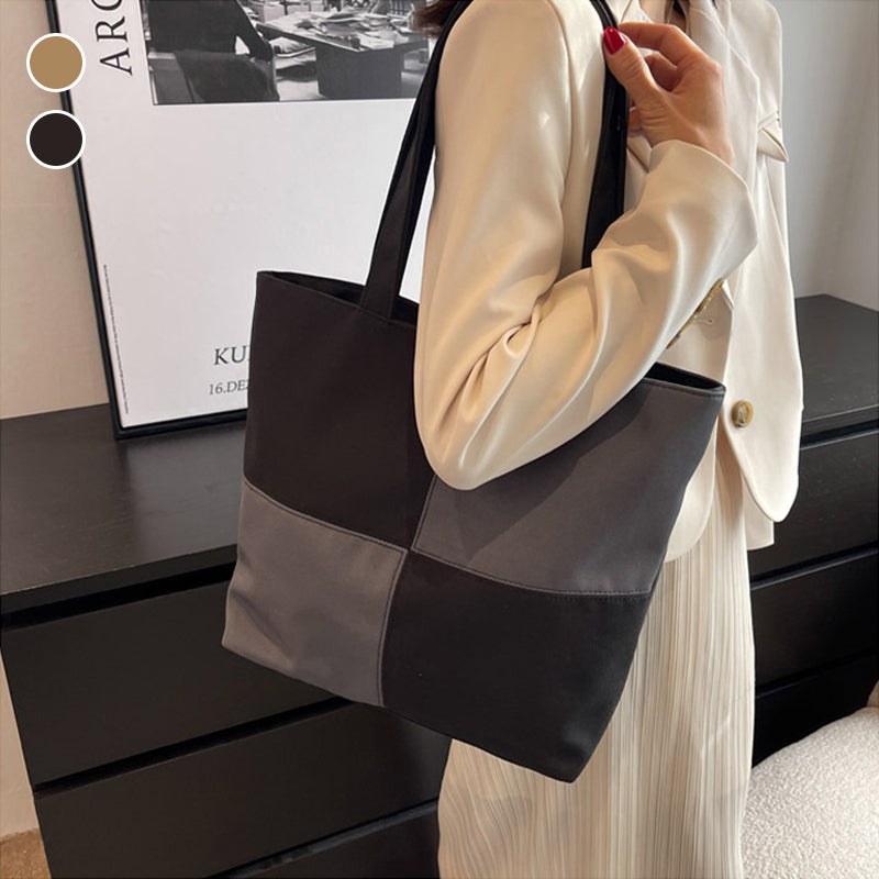 Patchwork Check Shoulder Bag