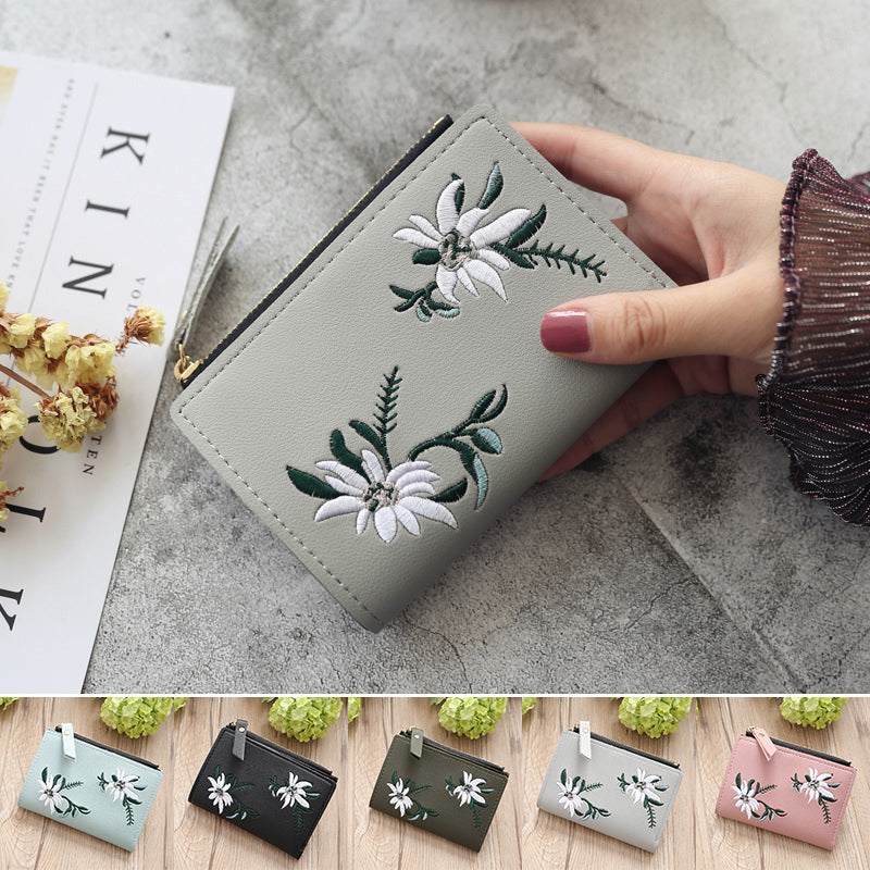 Embroid Women Short Wallets
