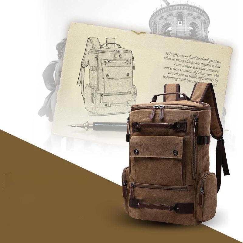 Large Capacity Canvas Travel laptop Backpack