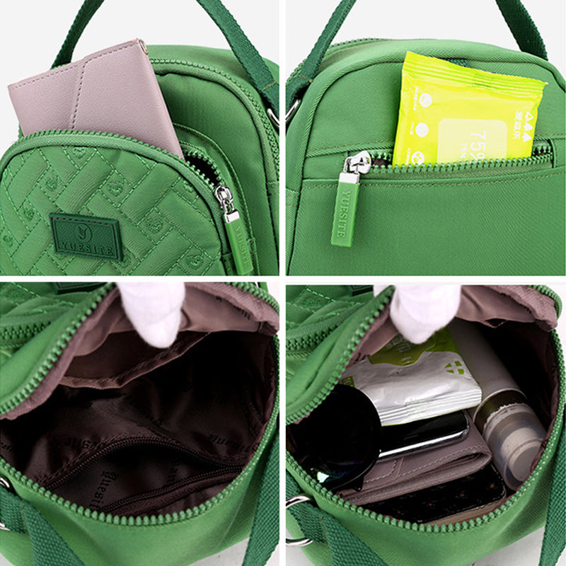 2 In 1 Nylon Small Waterproof Shoulder Bag, Lightweight Crossbody Bag