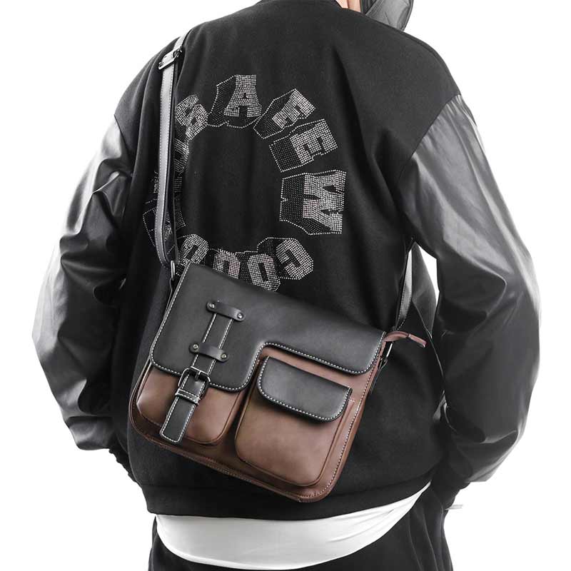 Men's Waterproof Leather Shoulder Bag