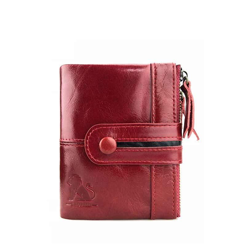 Men's Waxed Cowhide Buckle Wallet