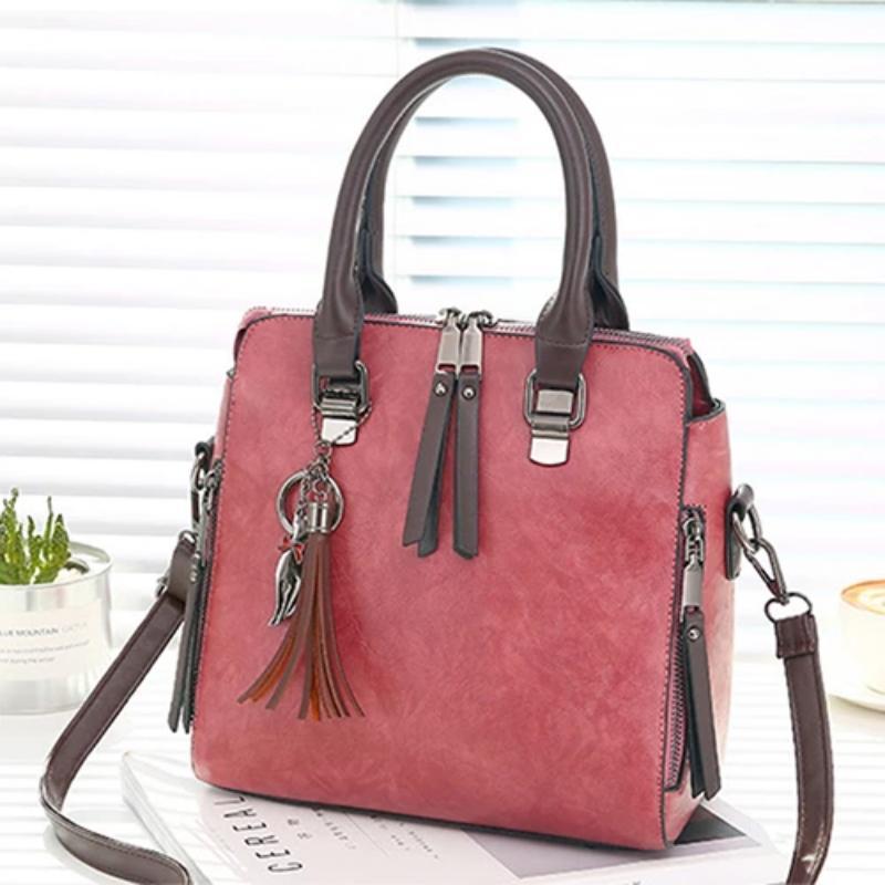 Women Vintage PU Leather Designer Crossbody Shoulder Bag