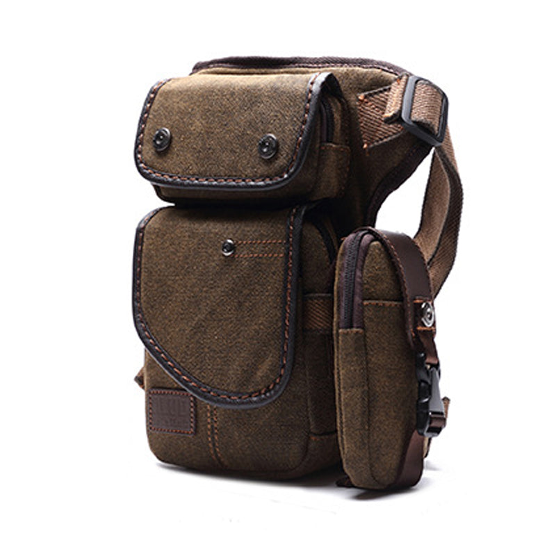 Leg Bag For Men Durable Vertical Outdoor Sports Canvas Bag