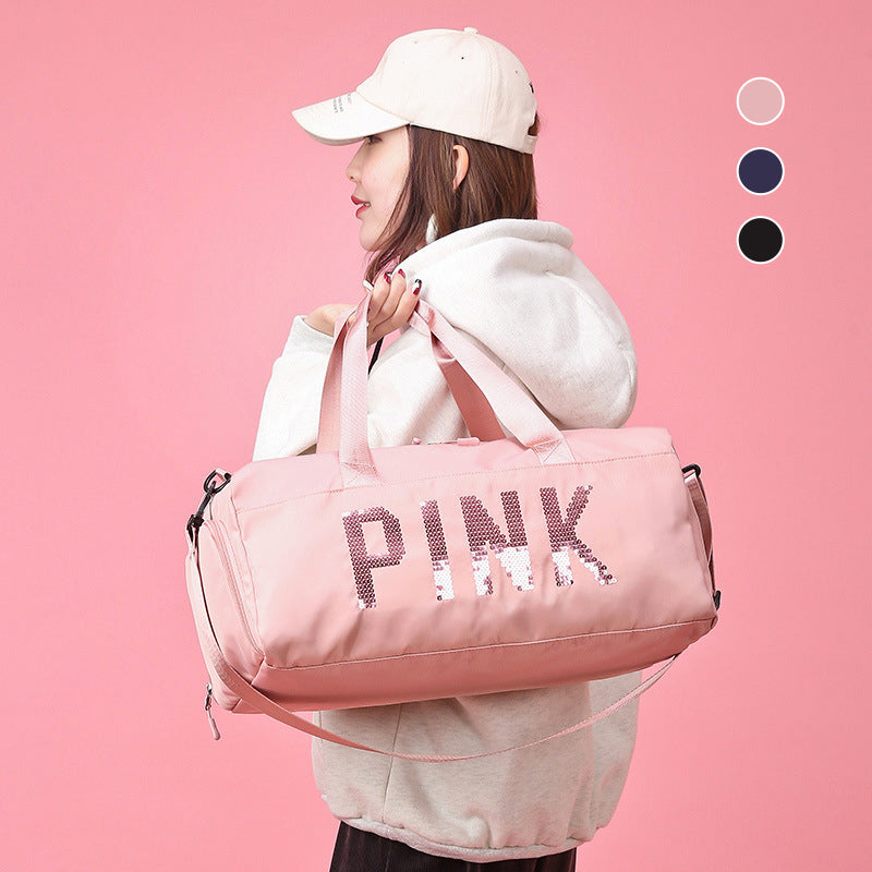 Nylon Pink Fitness Bag