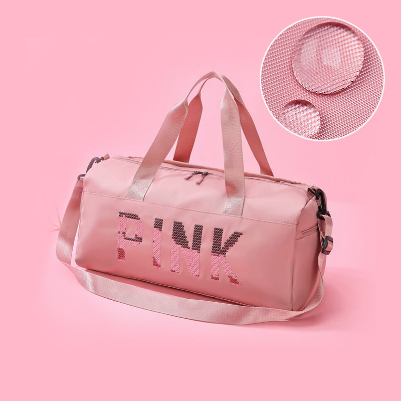 Nylon Pink Fitness Bag