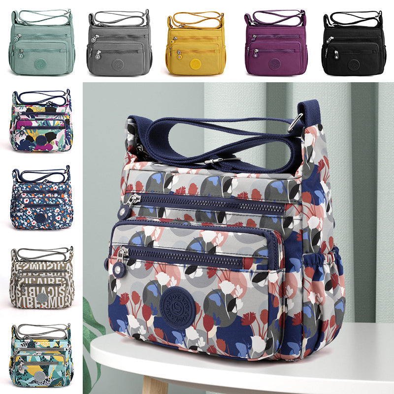 Printed Nylon Shoulder Bag