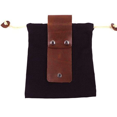 Leather and canvas bushcraft bag