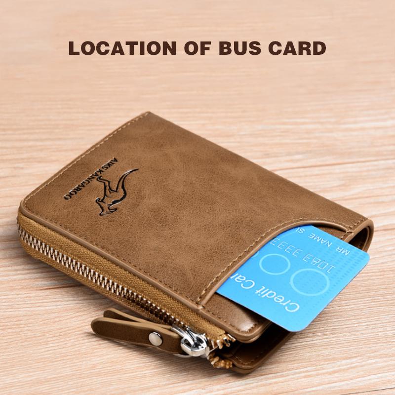 Kangaroo Men’s RFID Blocking Wallet, Multi-function Credit Card Holder