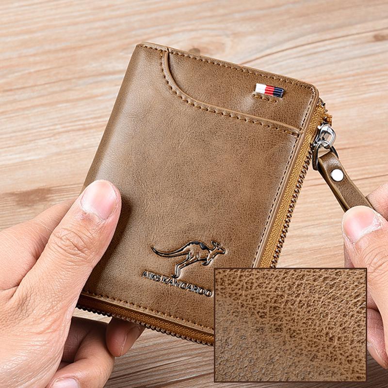 Kangaroo Men’s RFID Blocking Wallet, Multi-function Credit Card Holder