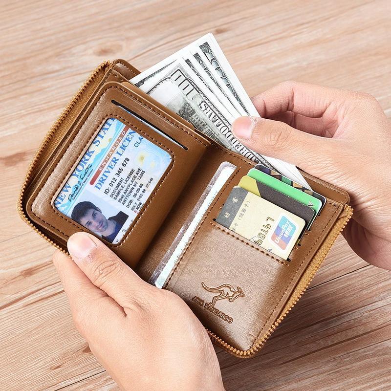 Kangaroo Men’s RFID Blocking Wallet, Multi-function Credit Card Holder