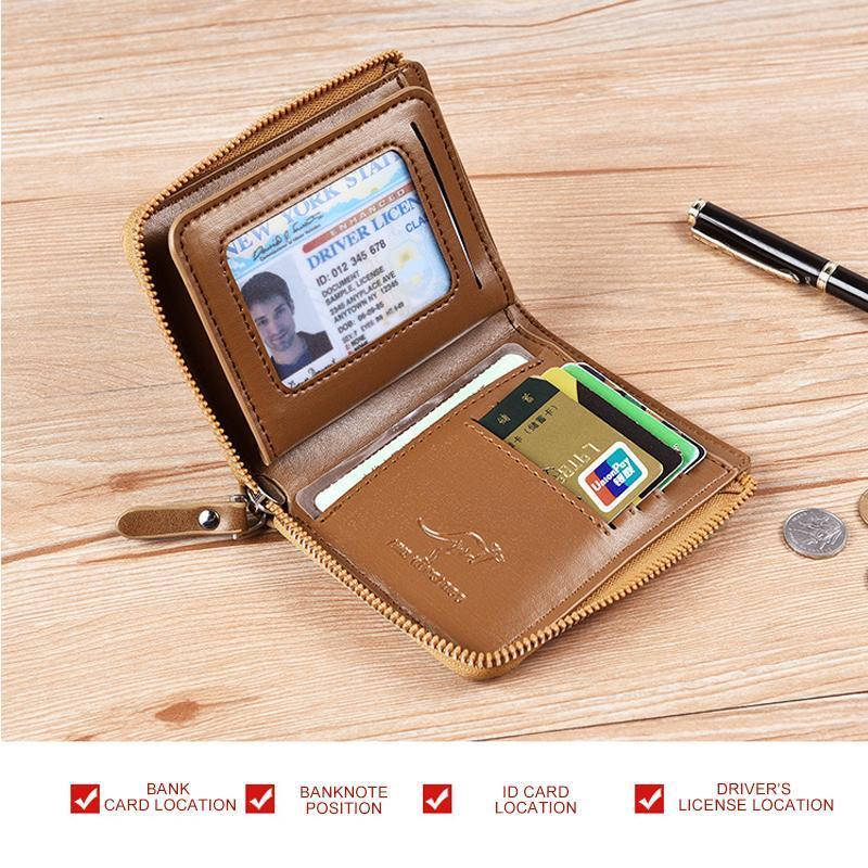 Kangaroo Men’s RFID Blocking Wallet, Multi-function Credit Card Holder