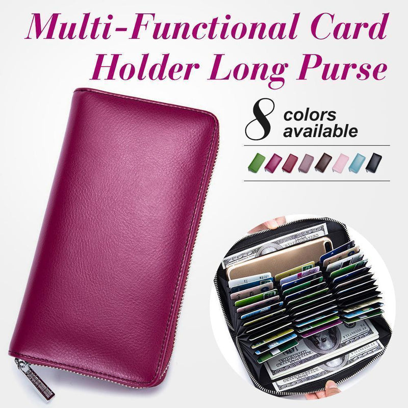RFID Antimagnetic Long Wallet, 36 Card Slots 6.5 inch Phone Bag Card Holder