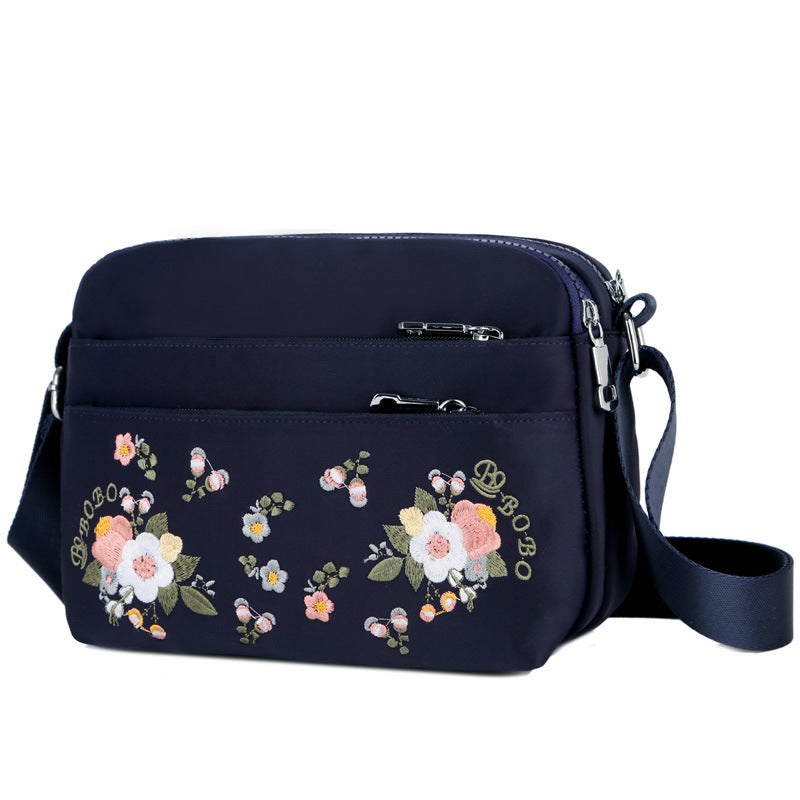Women's Embroidered Flower Crossbody Bag