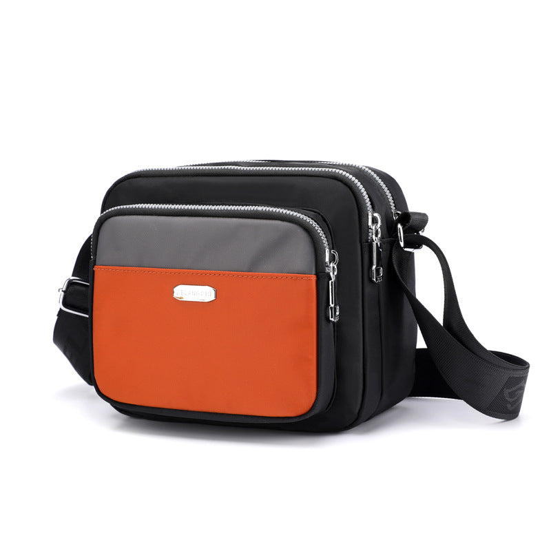 Women's Contrast Nylon Messenger Bag