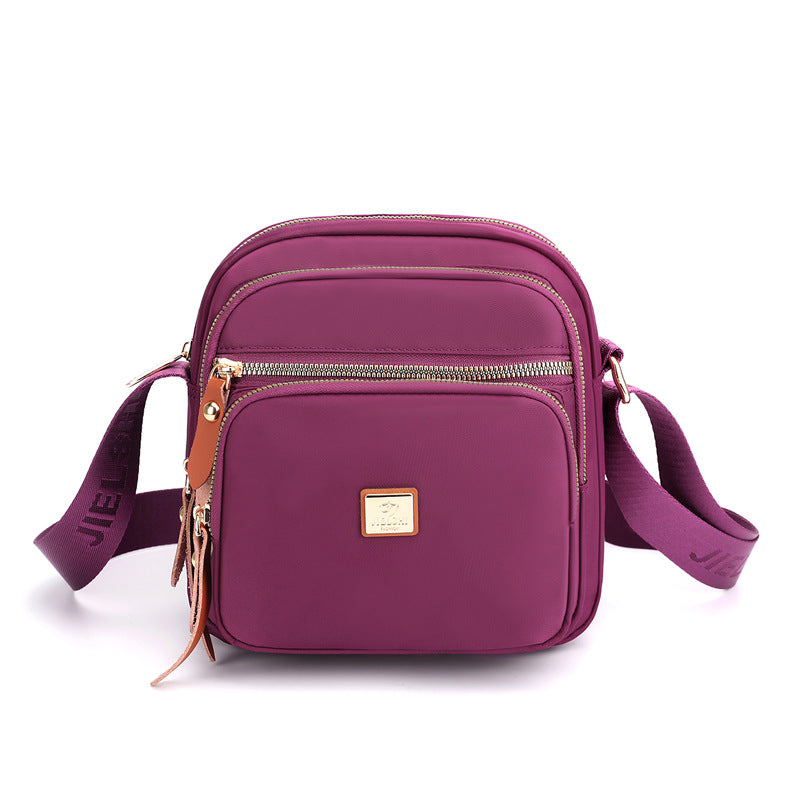 Women's Multi Pocket Nylon Shoulder Bag