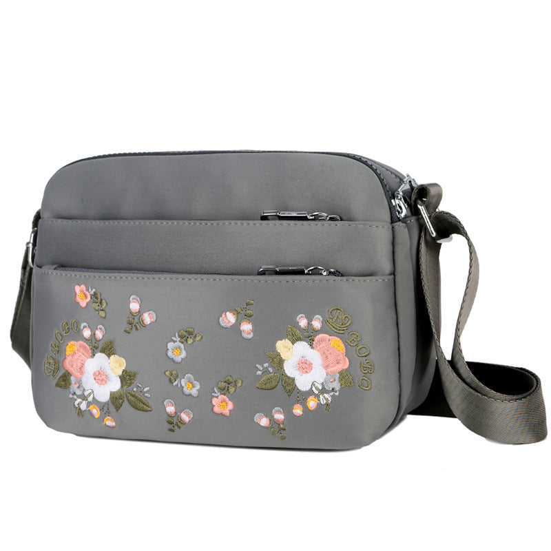 Women's Embroidered Flower Crossbody Bag